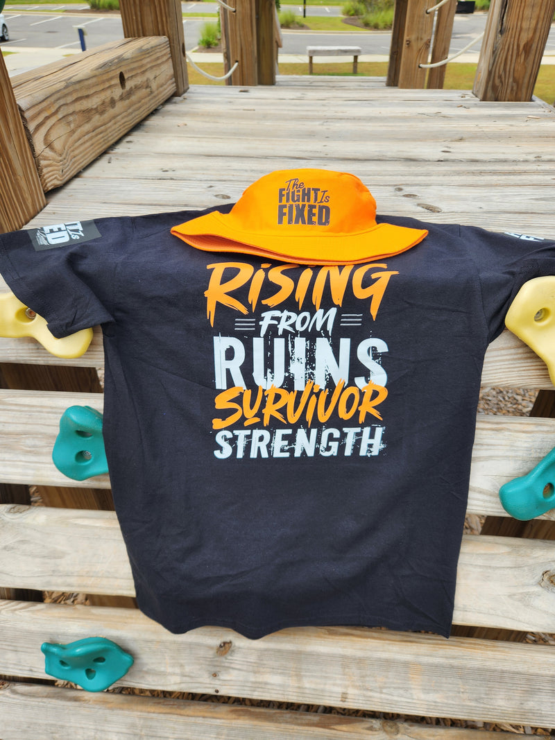 Rising From Ruins Survivor Strength - Black Tee