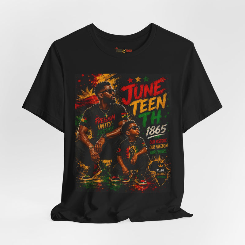 Juneteenth 1865 Freedom Unity Justice Adult Tee | Father & Son Graphic T-Shirt
