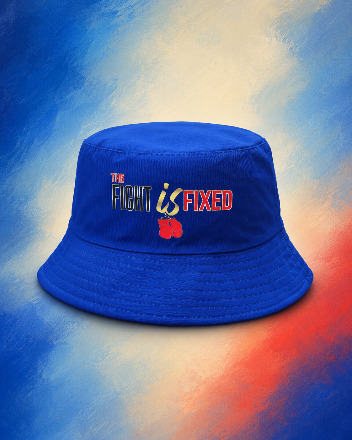Blue Bucket Hat - Boxing Gloves Logo