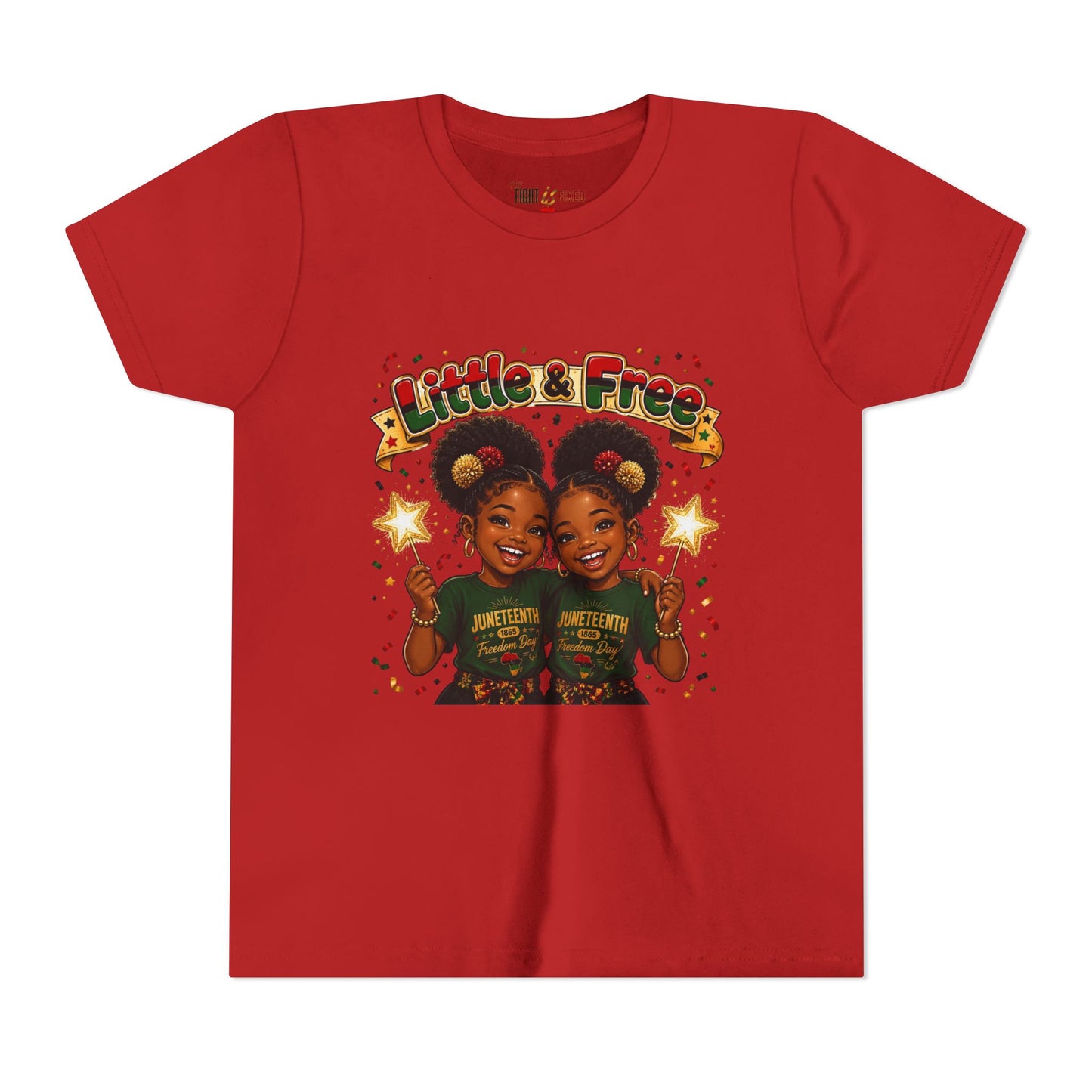 Youth Tee — "Little & Free" Matching Sisters Graphic Shirt