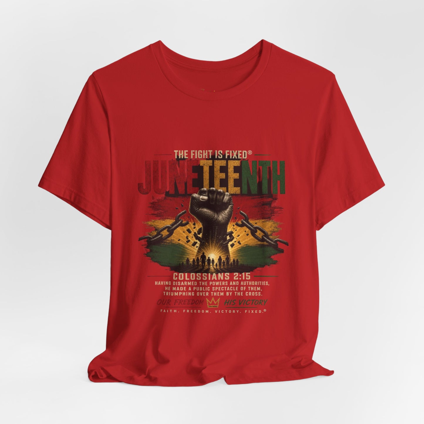 Juneteenth "Our Freedom. His Victory." Tee