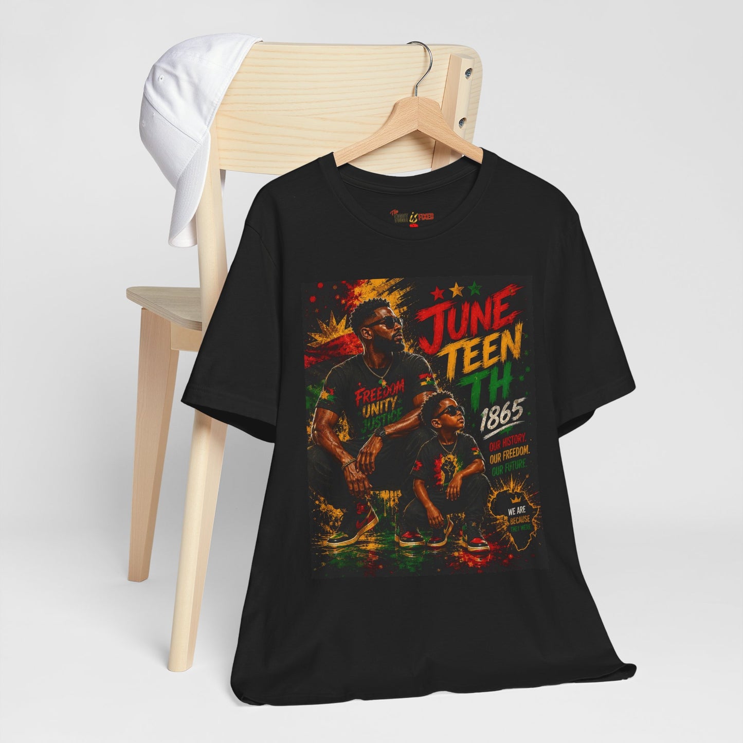 Juneteenth 1865 Freedom Unity Justice Adult Tee | Father & Son Graphic T-Shirt