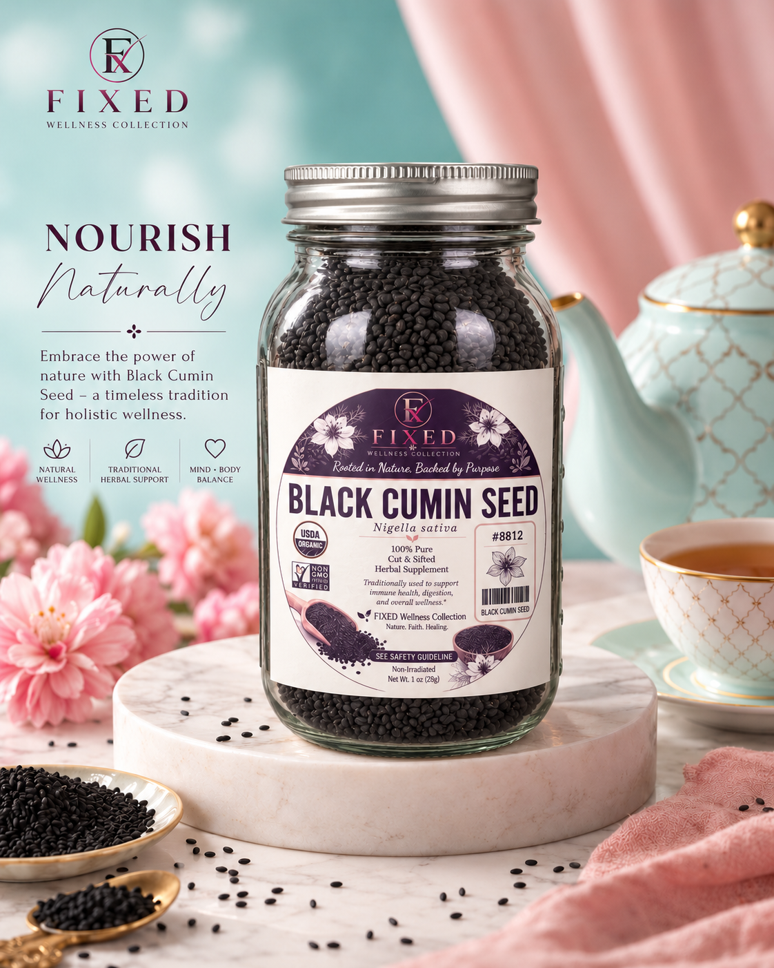 Black Cumin Seed Organic Loose Tea