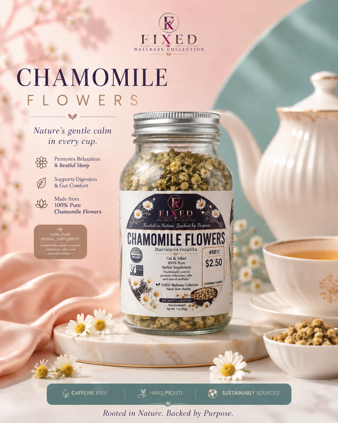 Chamomile Flowers Organic Loose