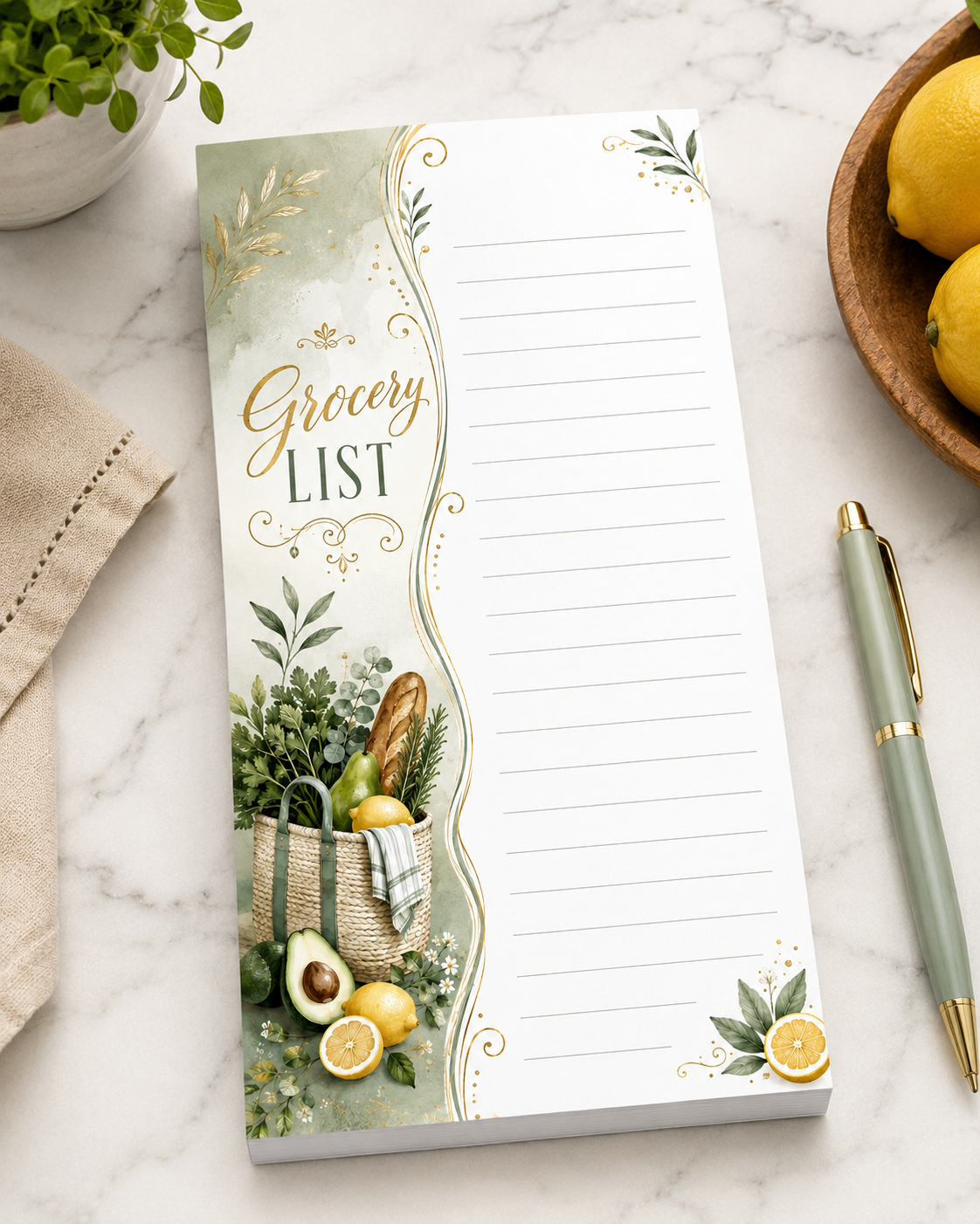 Grocery List Notepad