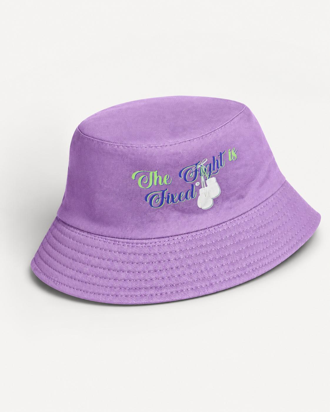 Bucket Hats - Boxing Gloves (Lime Green & Purple) - The Fight Is Fixed®