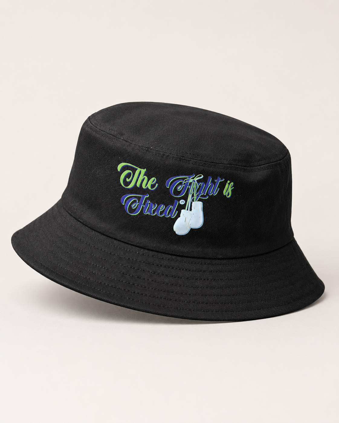 Bucket Hats - Boxing Gloves (Lime Green & Purple) - The Fight Is Fixed®
