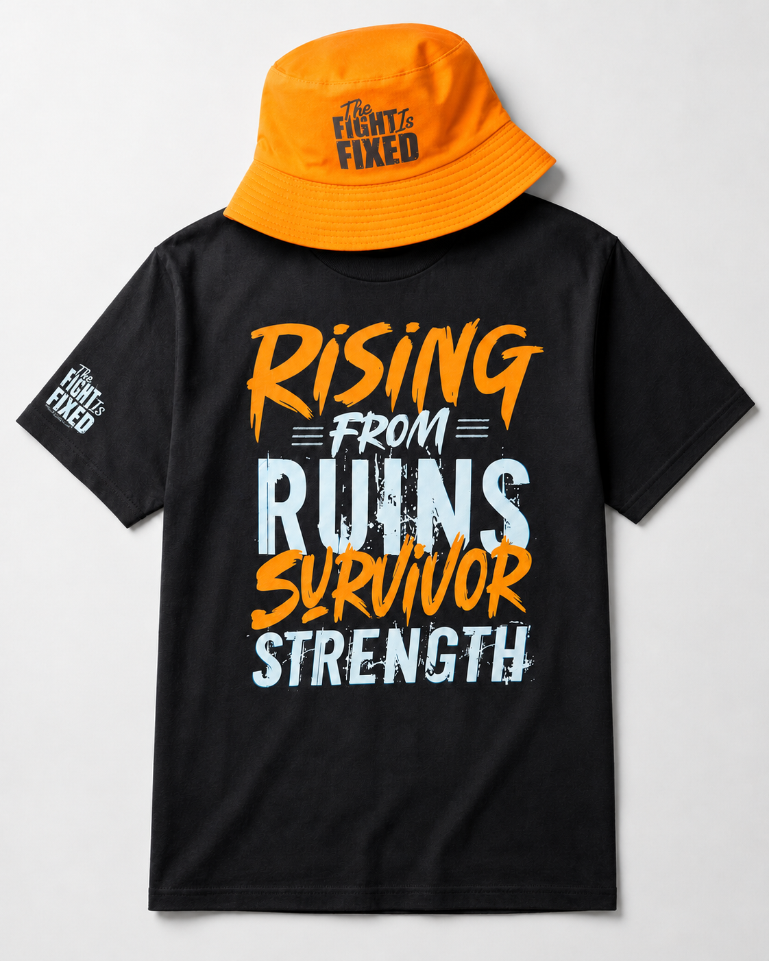 Rising From Ruins Survivor Strength - Black Tee