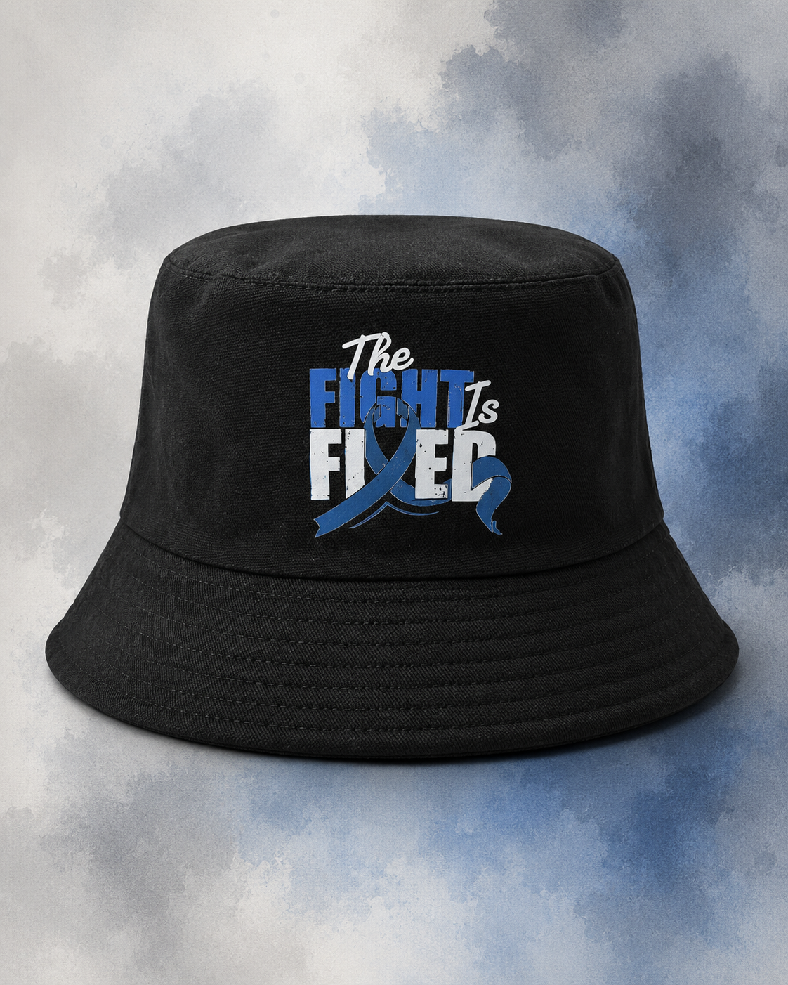 Blue or Black Bucket Hat (Blue Ribbon) - The Fight Is Fixed®
