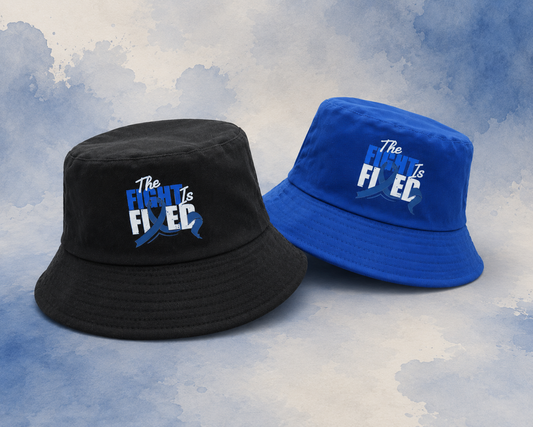 Blue or Black Bucket Hat (Blue Ribbon) - The Fight Is Fixed®