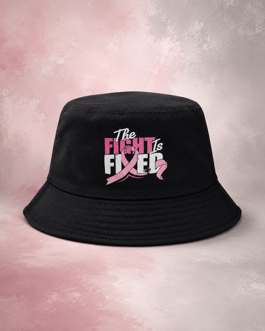 Pink or Black Bucket Hat (Pink Ribbon) - The Fight Is Fixed®