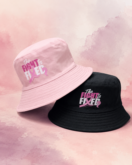 Pink or Black Bucket Hat (Pink Ribbon) - The Fight Is Fixed®