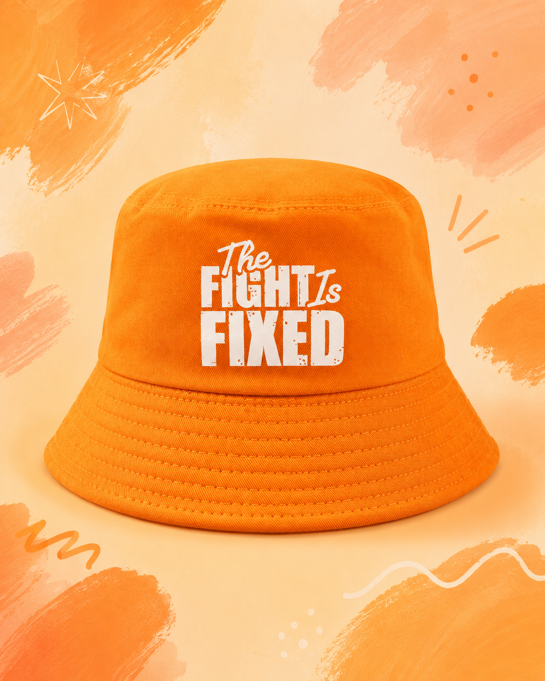 The Fight Is Fixed® Signature Bucket Hats (White Lettering)