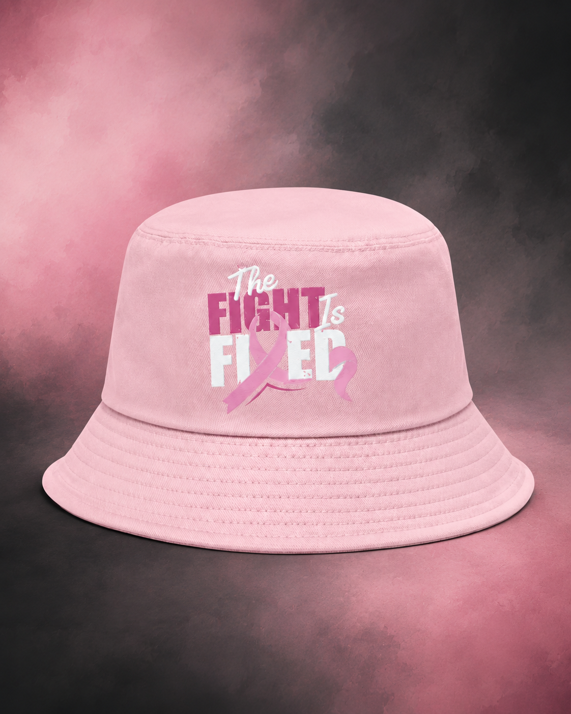 Pink or Black Bucket Hat (Pink Ribbon) - The Fight Is Fixed®