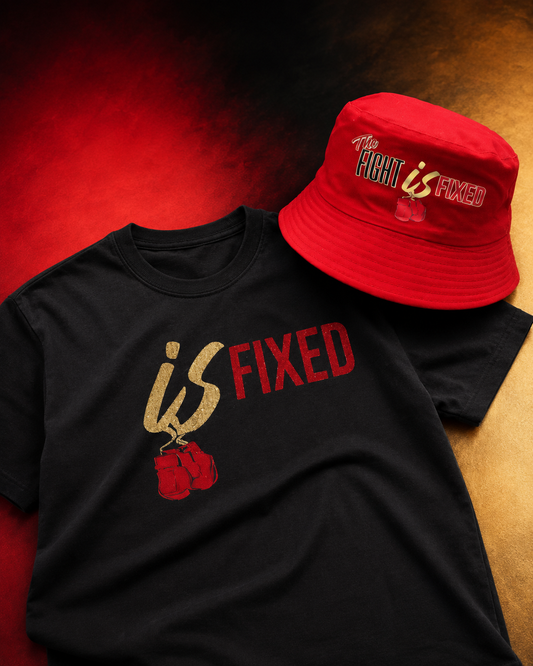 Red Bucket Hat - Boxing Gloves Logo - The Fight Is Fixed®