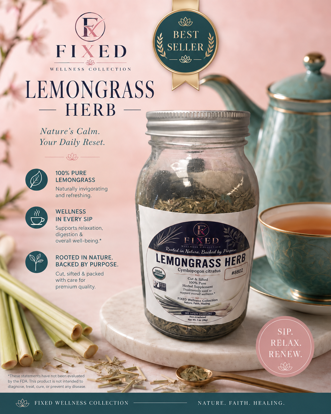 Lemongrass Herb Organic Loose