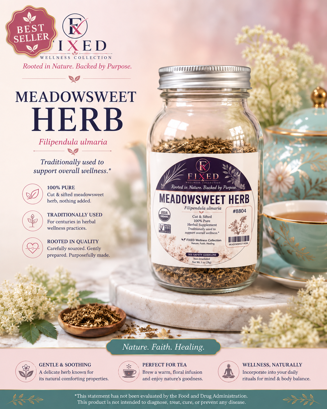 Meadowsweet Herb Organic Loose