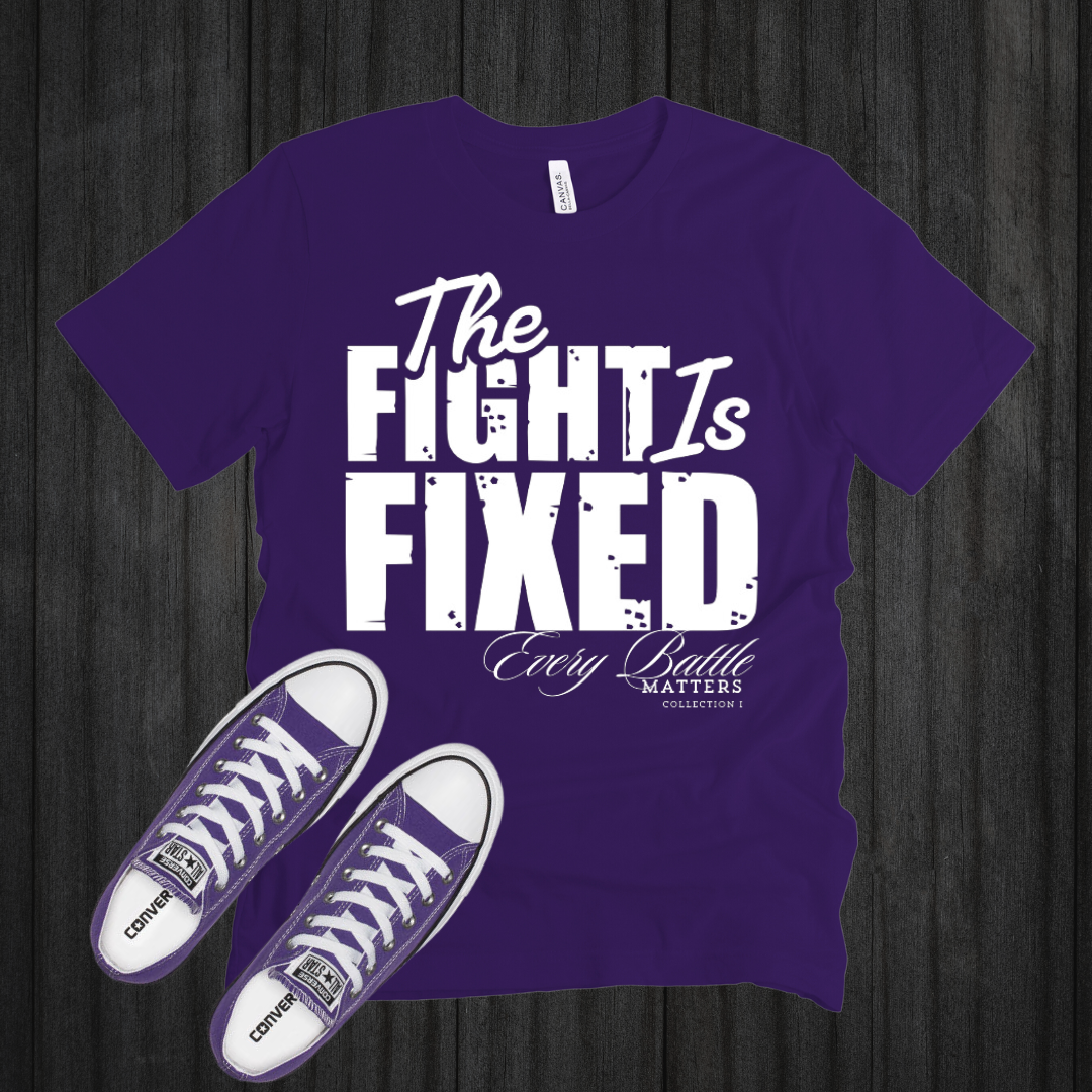 The Fight Is Fixed® Signature Tee (White Lettering)